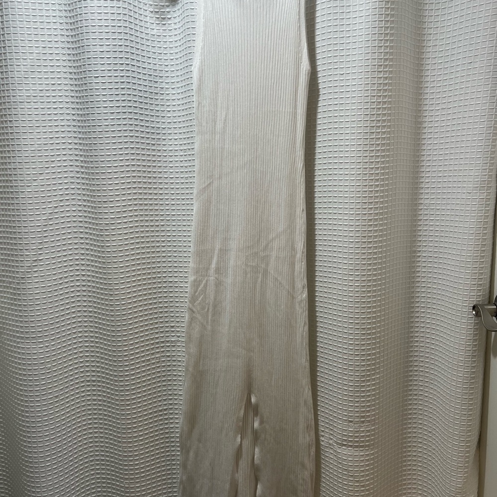 Mango White Ribbed Maxi Dress - Picture 3 of 4